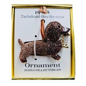 NWT ⚜️🤎⚜️ Piper K Dachshund Ornament 2025 Collectibles